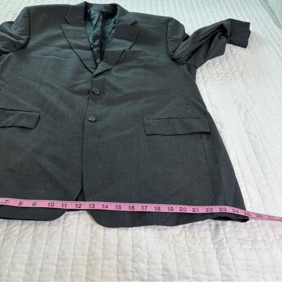 Chaps Ralph Lauren Wool Blend Dark Gray Blazer - Picture 5 of 16